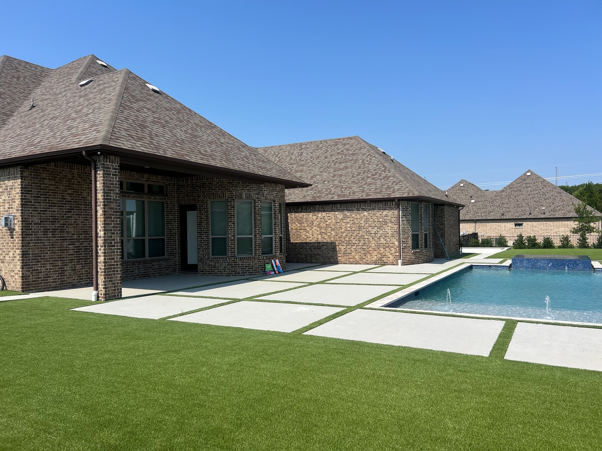Residential artificial grass installation in Houston TX